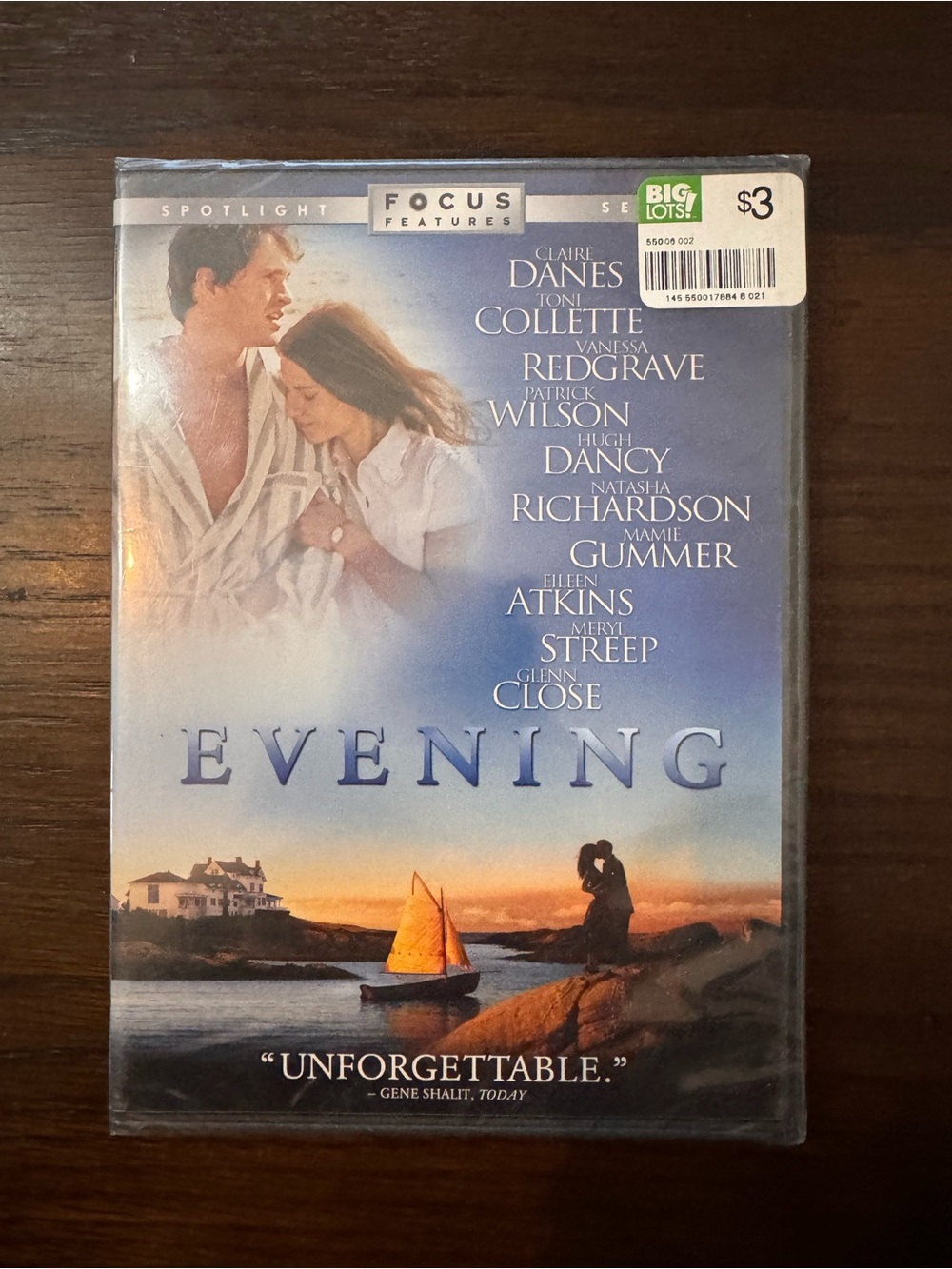Evening (DVD) starring Claire Danes, Toni Collette, Meryl Streep NEW AND SEALED